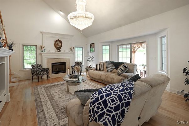 Chandelier, Fireplace, Interior, Living room, Wood Texture Flooring