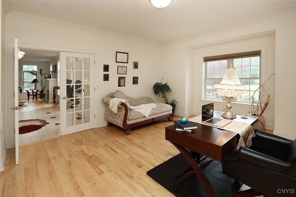Chandelier, Home Office, Interior, Wood Texture Flooring