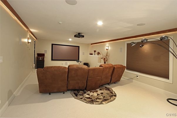 Home Theatre Room, Interior, Projection Screen, Recessed Lighting, Theatre Room