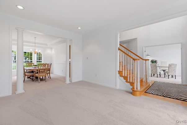 Chandelier, Dining room, Interior, Recessed Lighting