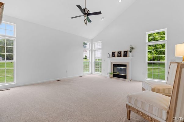 Empty room, Fireplace, Interior, Recessed Lighting