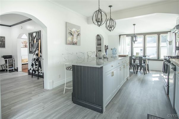 Chandelier, Dining room, Interior, Kitchen, Pendant Lights, Wood Texture Flooring