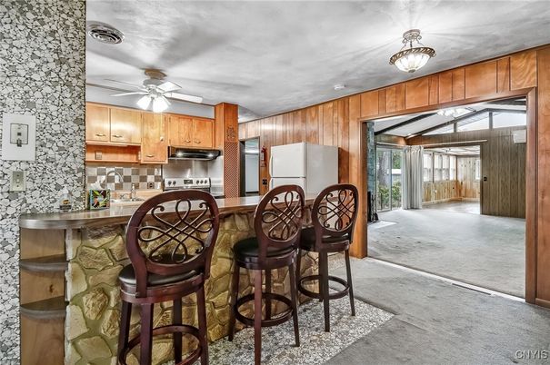 Interior, Kitchen, Wooden Walls