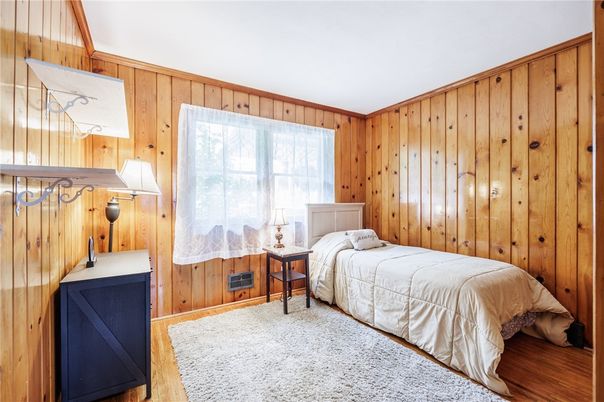 Bedroom, Interior, Wood Texture Flooring, Wooden Walls