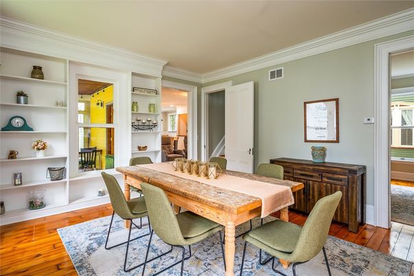 Dining room, Interior, Wood Texture Flooring