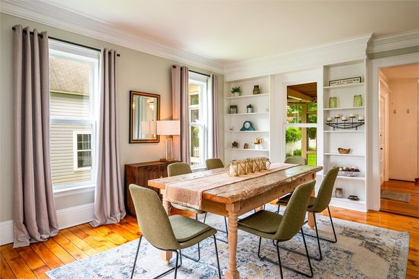 Dining room, Interior, Wood Texture Flooring