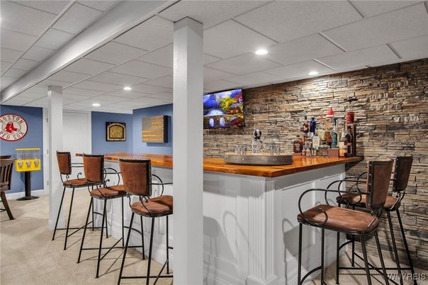 Interior, Recessed Lighting, Stone Walls