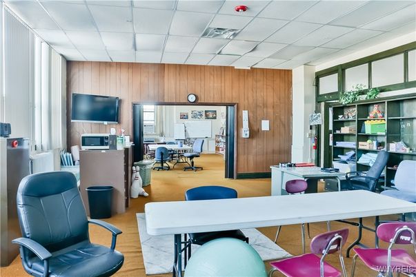Home Office, Interior, Wood Texture Flooring, Wooden Walls