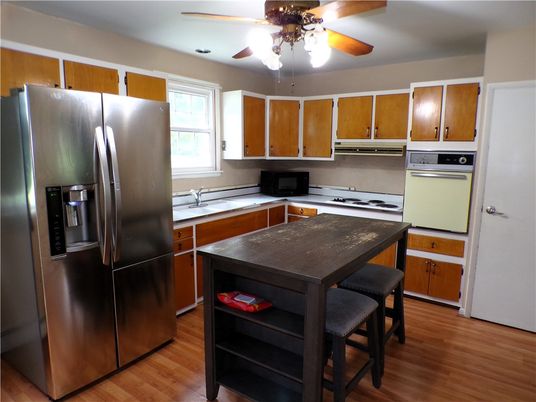 Interior, Kitchen, Wood Texture Flooring