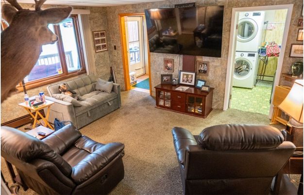 Fireplace, Interior, Living room, Washer