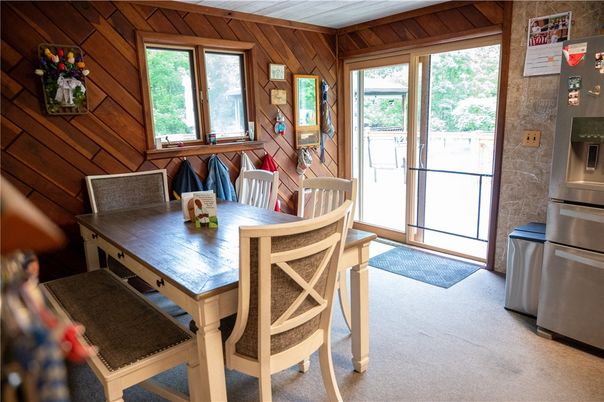 Dining room, Interior, Wooden Walls