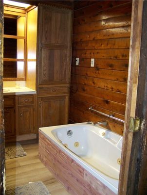 Bathroom, Interior, Wood Texture Flooring, Wooden Walls