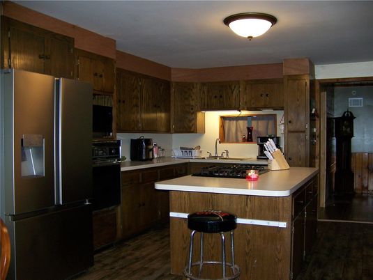 Interior, Kitchen, Wood Texture Flooring