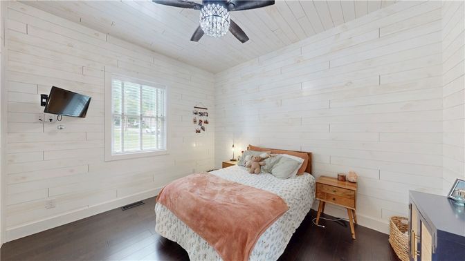 Bedroom, Interior, Wood Texture Flooring