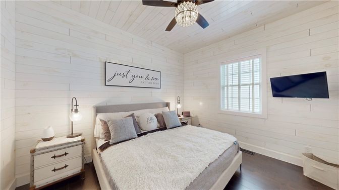 Bedroom, Interior, Wood Texture Flooring, Wooden Walls