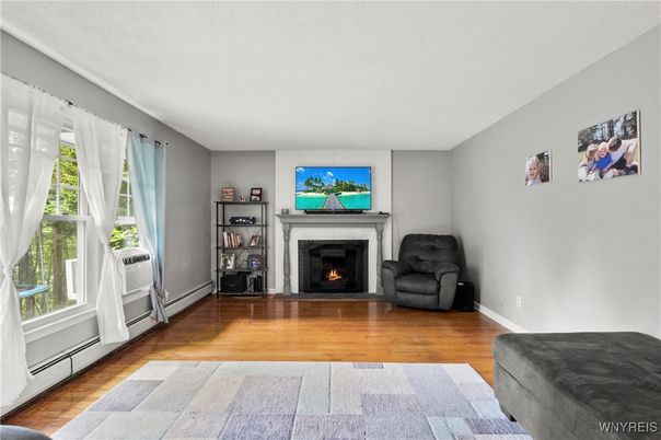 Fireplace, Interior, Wood Texture Flooring