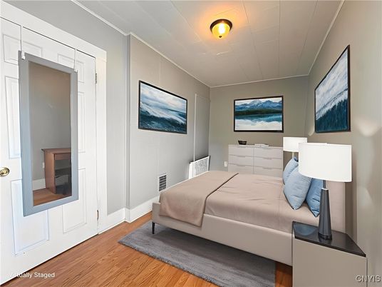 Bedroom, Interior, Wood Texture Flooring