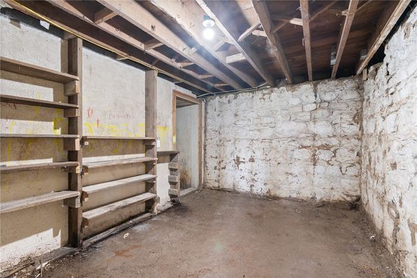 Interior, Stone Walls, Wooden Beams