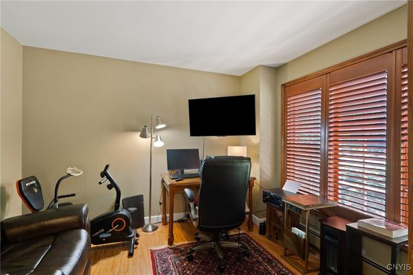 Fitness Equipment, Home Office, Interior, Wood Texture Flooring