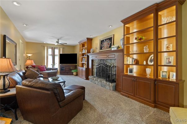 Fireplace, Interior, Living room, Recessed Lighting