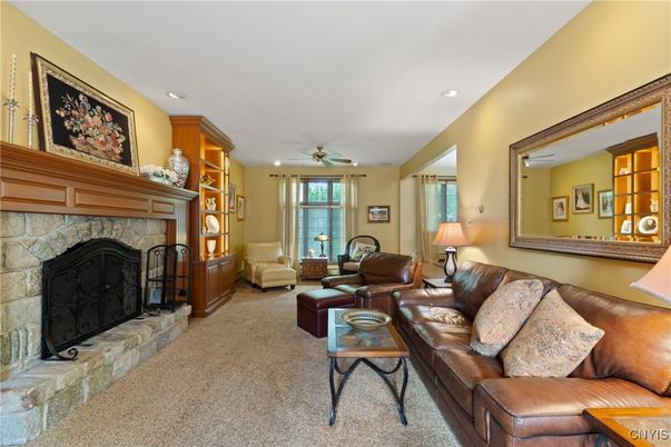 Fireplace, Interior, Living room, Recessed Lighting