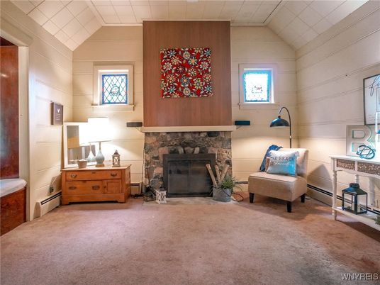 Fireplace, Interior, Wooden Walls