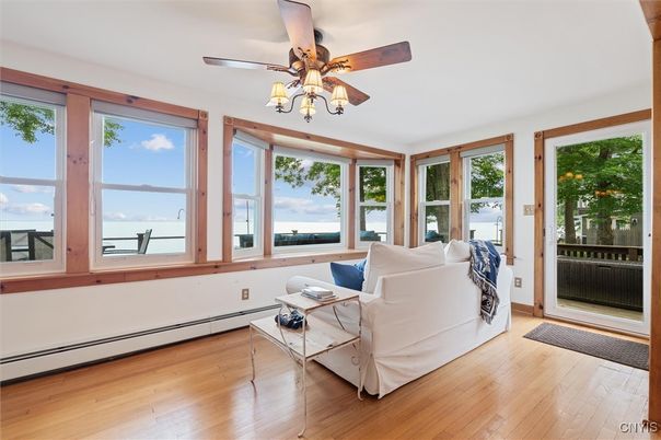 Interior, Living room, Sun Room, Water, Wood Texture Flooring