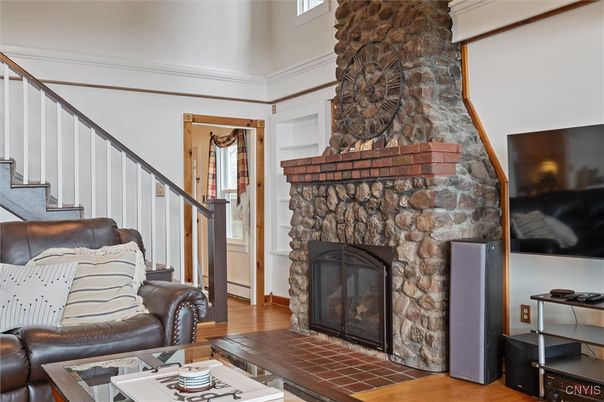 Fireplace, Interior, Living room, Wood Texture Flooring