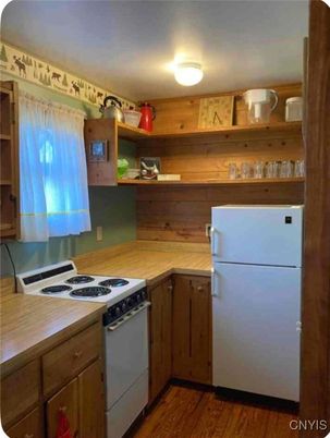 Interior, Kitchen, Wood Texture Flooring