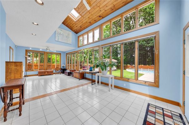 Interior, Recessed Lighting, Sun Room, Wooden Ceilings