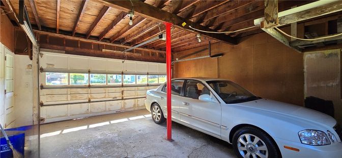 Garage, Interior, Wooden Beams, Wooden Ceilings, Wooden Walls