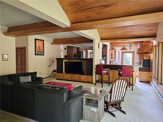 Interior, Living room, Pendant Lights, Wooden Beams, Wooden Ceilings