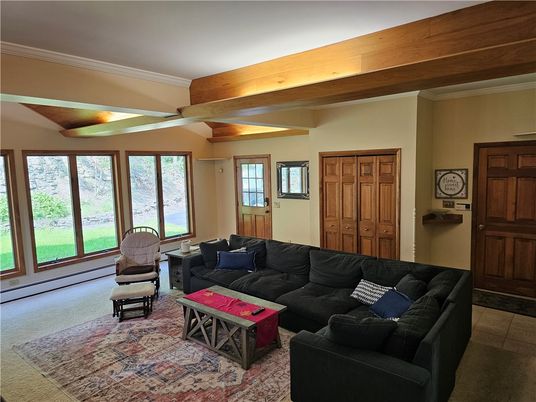 Interior, Living room, Wooden Beams