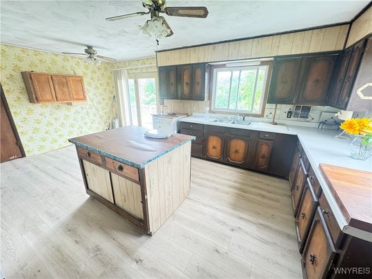 Interior, Kitchen, Wood Texture Flooring