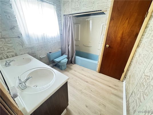 Bathroom, Interior, Wood Texture Flooring