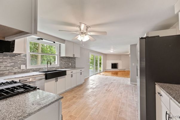 Interior, Kitchen, Wood Texture Flooring