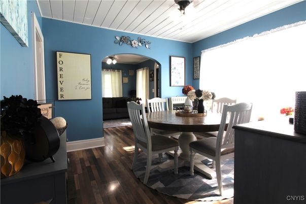 Dining room, Interior, Wood Texture Flooring