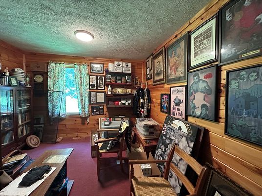 Home Office, Interior, Recessed Lighting, Wooden Walls