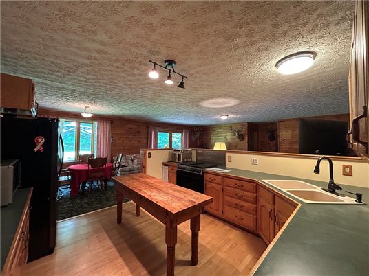 Dining room, Interior, Kitchen, Wood Texture Flooring, Wooden Walls