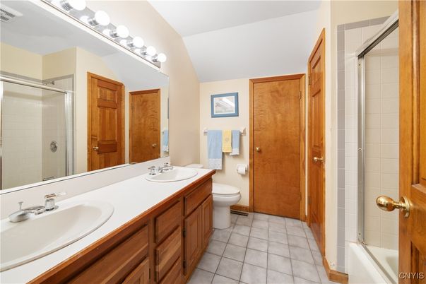 Bathroom, Dual Sink Vanities, Glass Shower, Interior