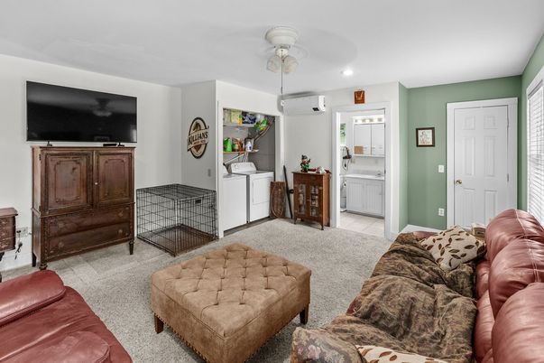 Interior, Living room, Recessed Lighting, Washer