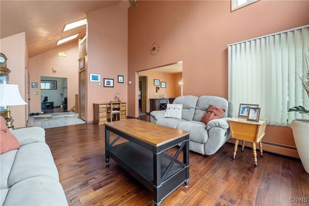 Interior, Living room, Pendant Lights, Wood Texture Flooring
