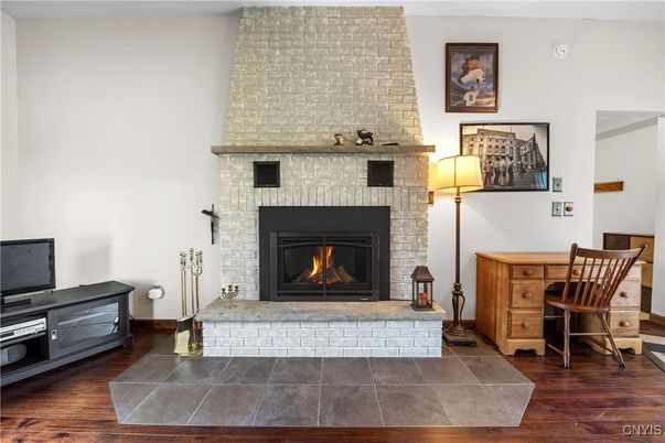 Fireplace, Interior, Wood Texture Flooring