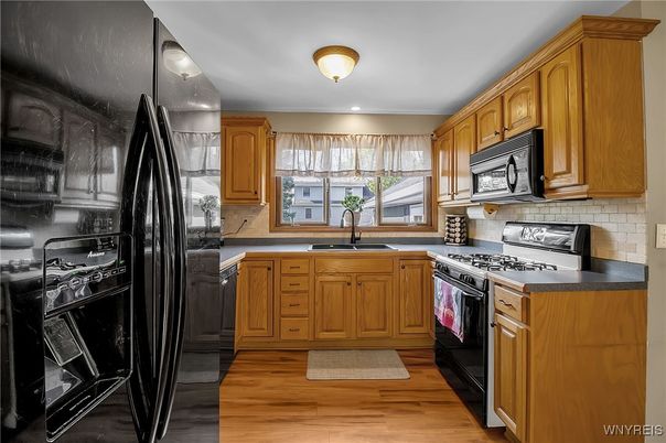 Interior, Kitchen, Wood Texture Flooring