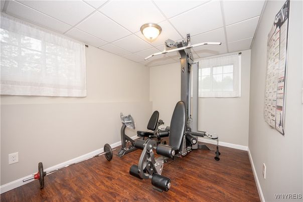 Fitness Equipment, Interior, Wood Texture Flooring