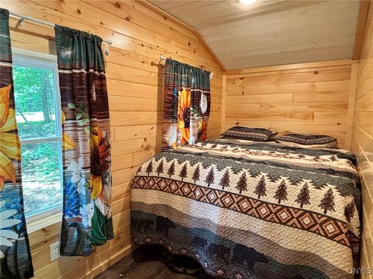Bedroom, Interior, Wooden Walls