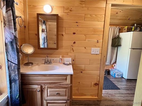 Bathroom, Interior, Wood Texture Flooring, Wooden Walls
