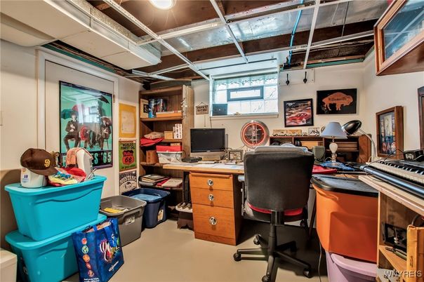 Home Office, Interior, Wooden Beams