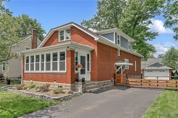 Attached, Detached Garage, Exterior, Facade, Brick Facade, Cape Cod