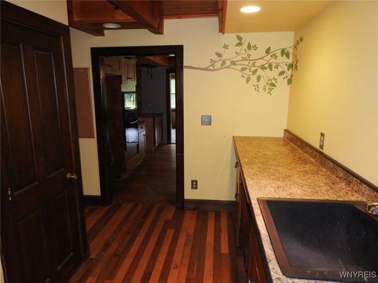 Interior, Recessed Lighting, Wooden Beams, Wood Texture Flooring